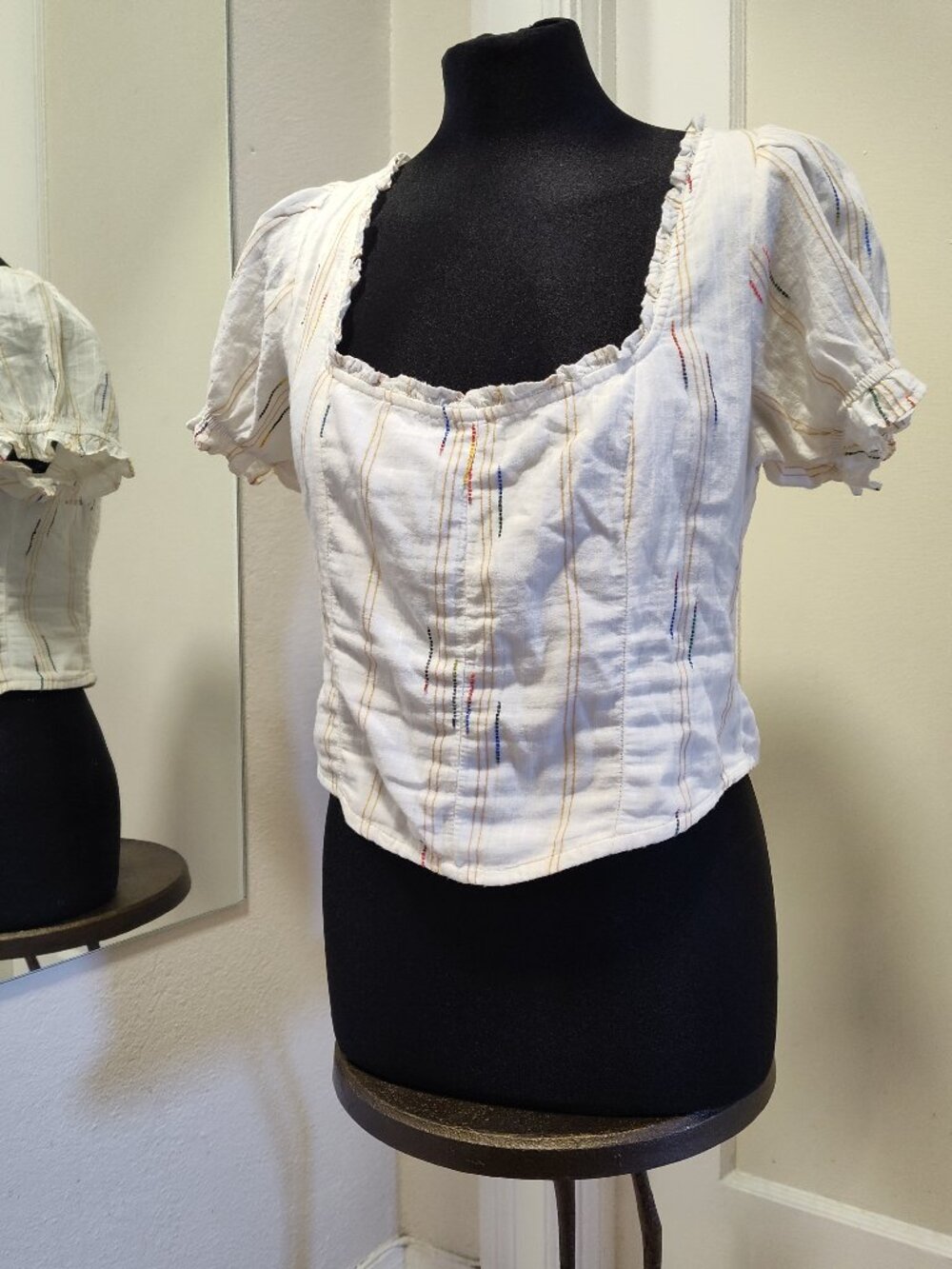 Free People Serotonin corset bodice top ivory